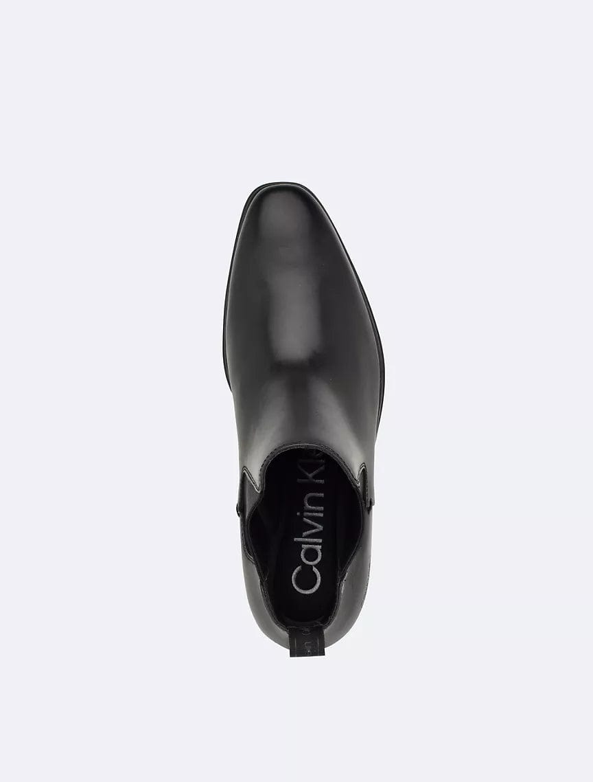 CALVIN KLEIN Mens Shoes 39.5 / Black CALVIN KLEIN - Donto Slip-on Pointy Toe Boots