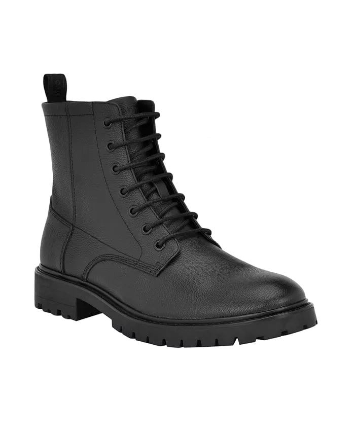 CALVIN KLEIN Mens Shoes 43.5 / Black CALVIN KLEIN - Lealin Lace-Up Lug Sole Boots