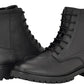 CALVIN KLEIN Mens Shoes 43.5 / Black CALVIN KLEIN - Lealin Lace-Up Lug Sole Boots