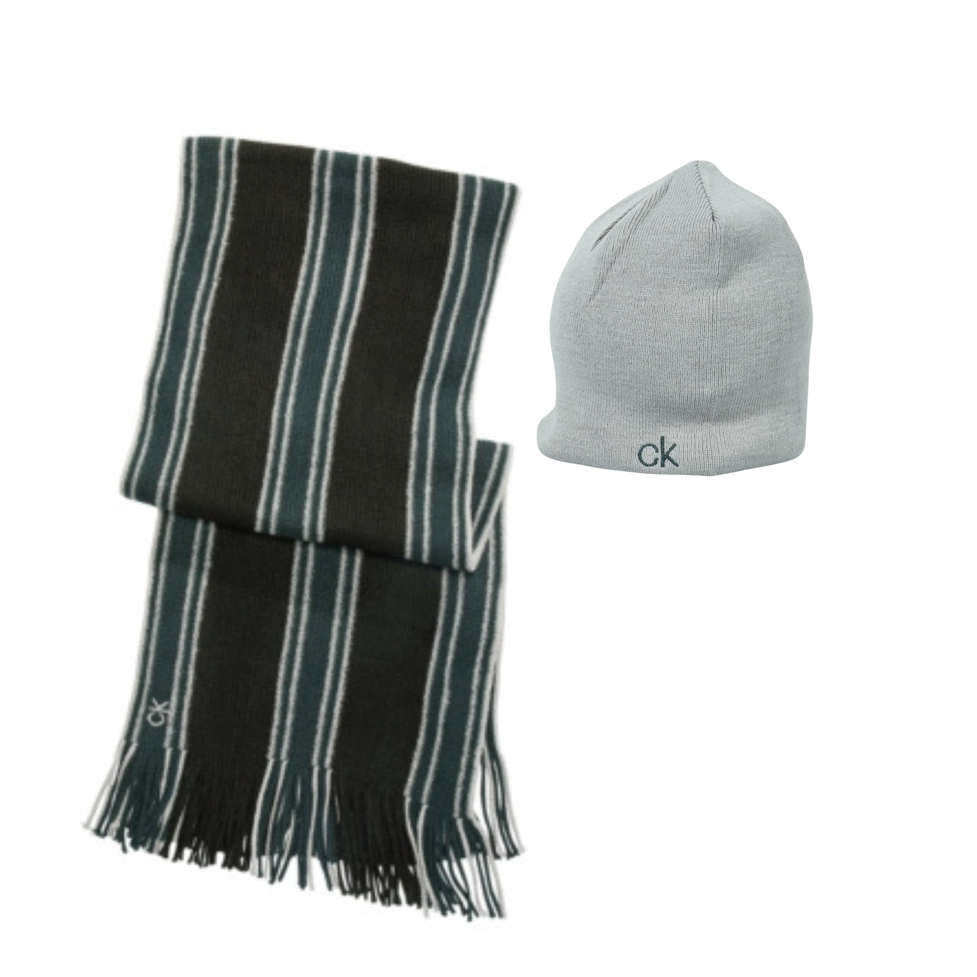 CALVIN KLEIN Scarfs One Size / Multi-Color CALVIN KLEIN - Knit Fringe Hat & Scarf Set