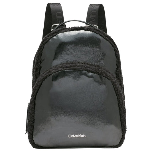 CALVIN KLEIN Women Bags Black CALVIN KLEIN - Estelle Patent Sherpa Backpack