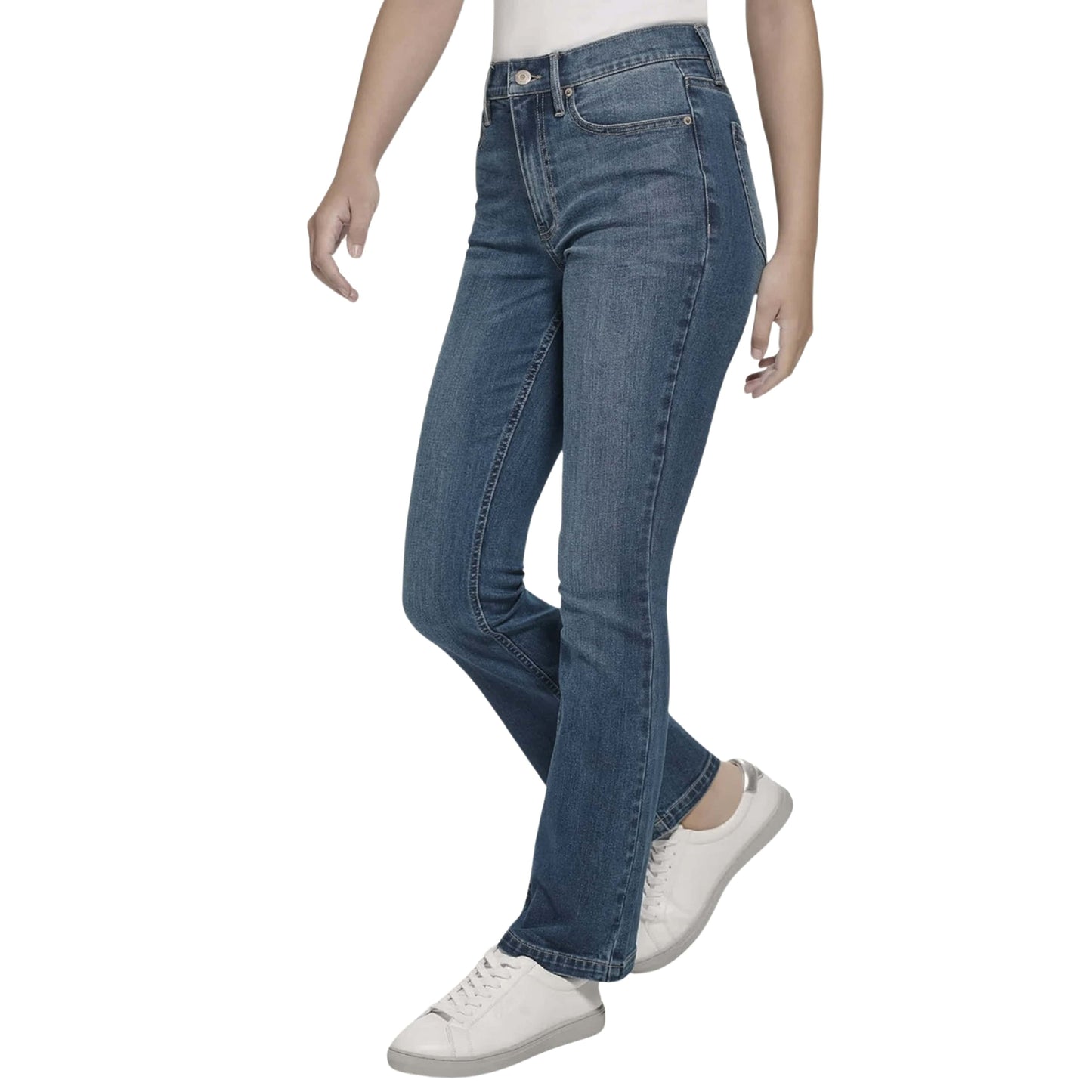 CALVIN KLEIN Womens Bottoms XS / Blue / 25 CALVIN KLEIN - High-Rise Bootcut Jeans Venetian Denim