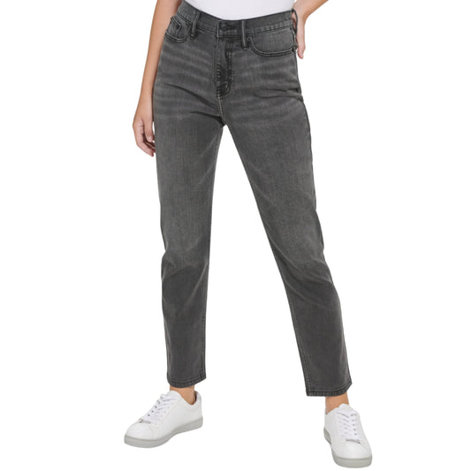 CALVIN KLEIN Womens Bottoms M / Grey CALVIN KLEIN - High-Rise Slim Fit Jeans