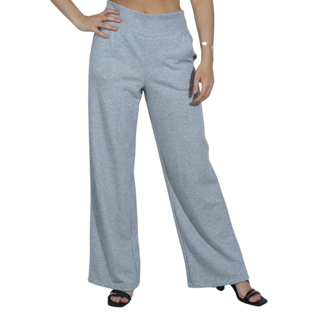 CALVIN KLEIN Womens Bottoms S / Grey CALVIN KLEIN - High Rise Wide Leg Sweatpants