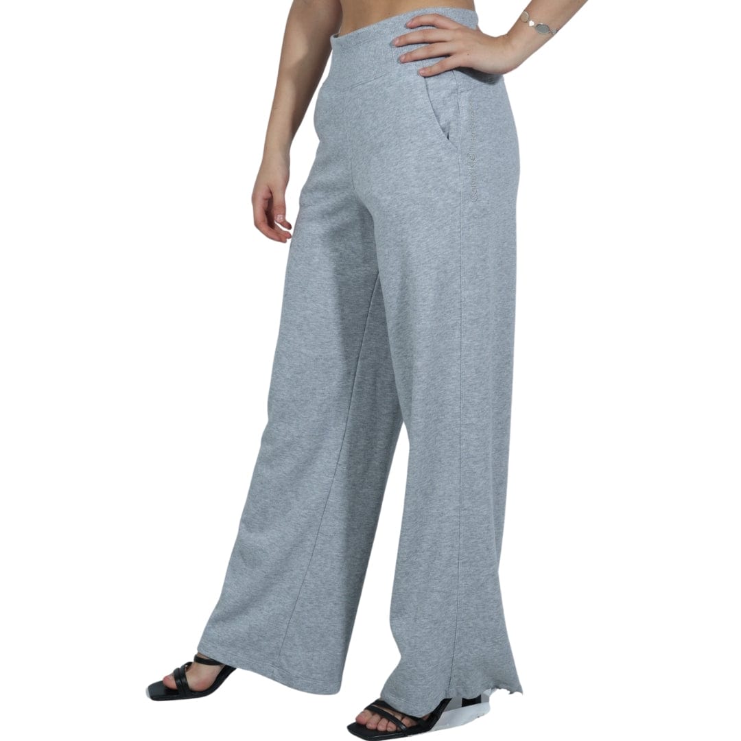 CALVIN KLEIN Womens Bottoms S / Grey CALVIN KLEIN - High Rise Wide Leg Sweatpants