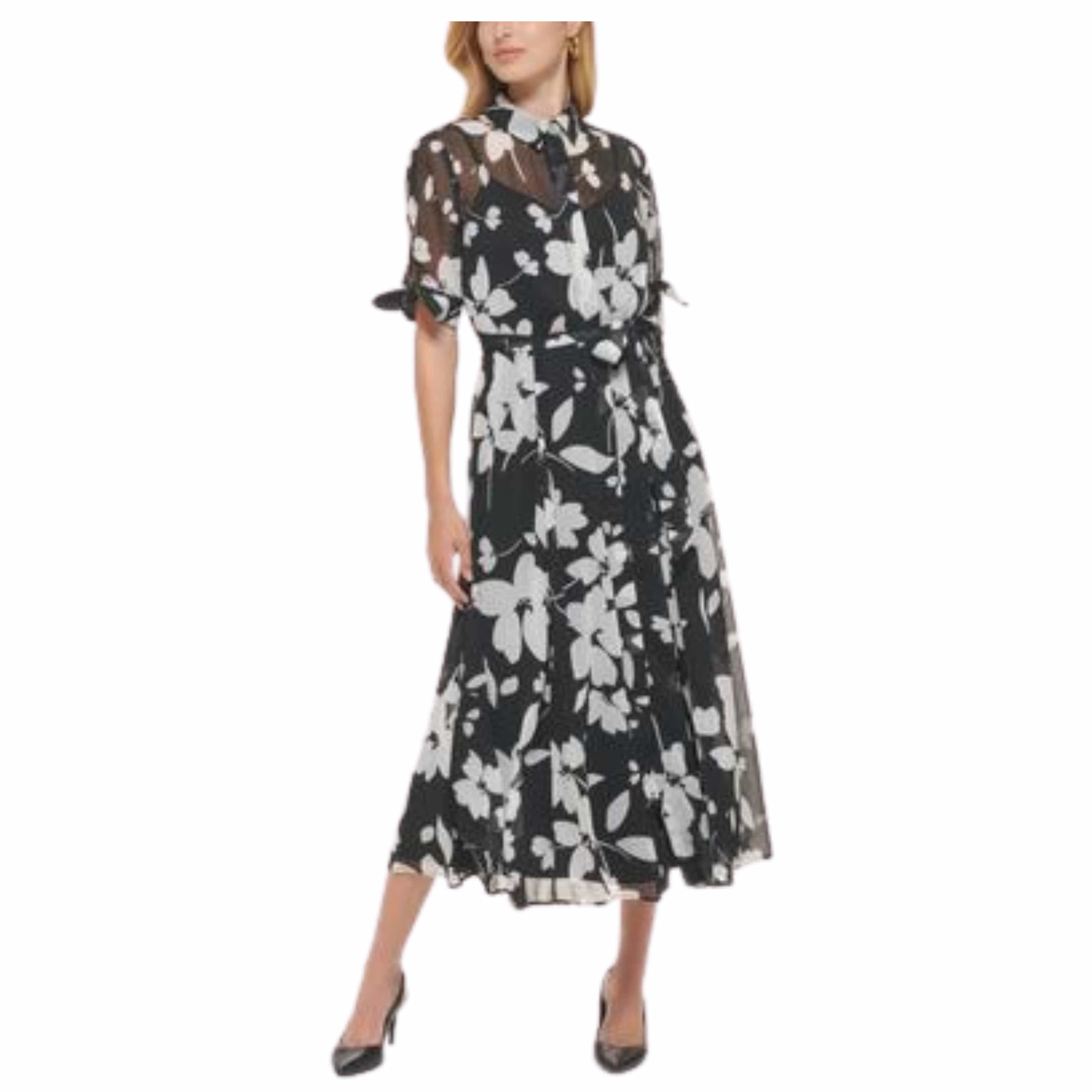 CALVIN KLEIN Floral Long Shirtdress Beyond Marketplace