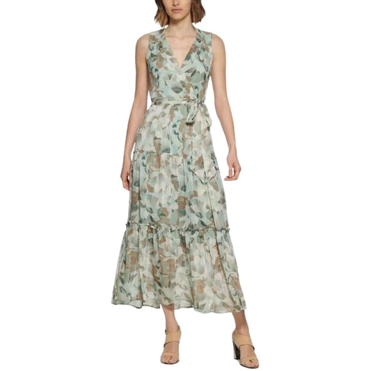 CALVIN KLEIN Womens Dress XL / Multi-Color CALVIN KLEIN - Metallic Long Maxi Dress