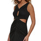 CALVIN KLEIN Womens Dress CALVIN KLEIN - V-Neck Cut-Out Evening Dress