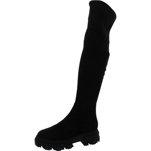 CALVIN KLEIN Womens Shoes 40.5 / Black CALVIN KLEIN - Linnie 2 Pull On Tall Knee-High Boots