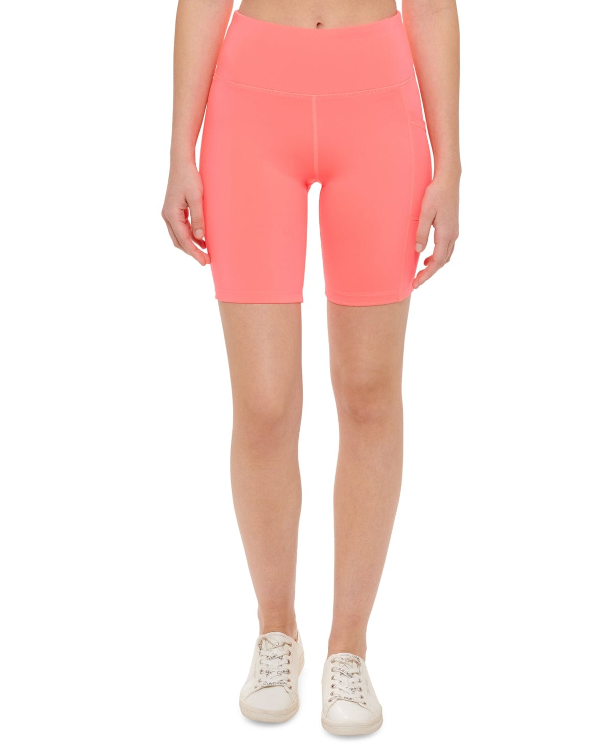 CALVIN KLEIN Womens sports L / Orange CALVIN KLEIN - High-Waist Side-Pocket Bike Shorts