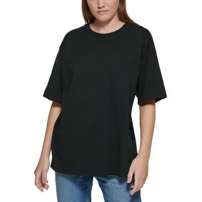 CALVIN KLEIN Womens Tops S / Black CALVIN KLEIN -  Cotton Tribeca Oversized T-Shirt