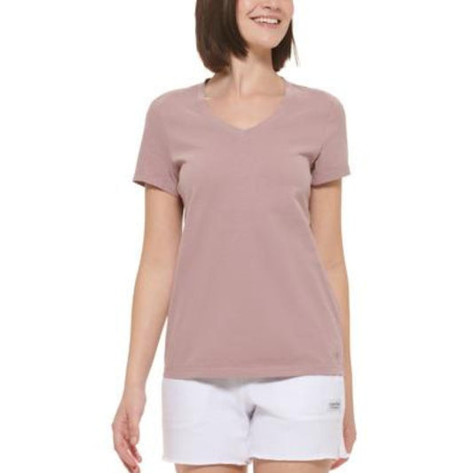 CALVIN KLEIN Womens Tops XL / Pink CALVIN KLEIN - Embroidered Logo T-Shirt