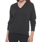 CALVIN KLEIN Womens Tops M / Black CALVIN KLEIN - Hooded Sweater