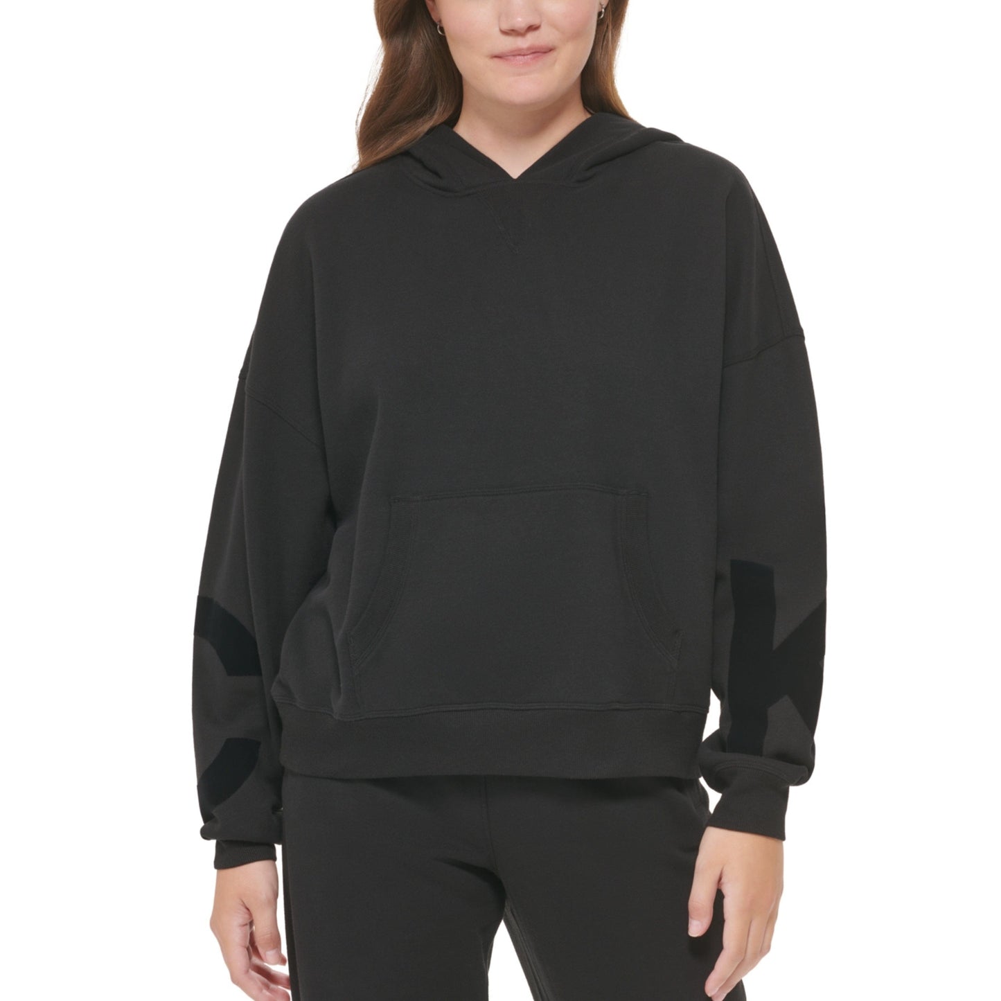 CALVIN KLEIN Womens Tops CALVIN KLEIN - Long-Sleeve Hooded Sweatshirt