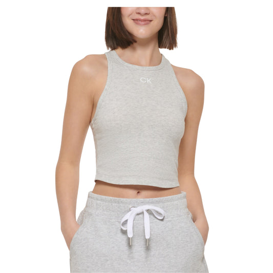 CALVIN KLEIN Womens Tops XL / Grey CALVIN KLEIN - Racerback Crop Top