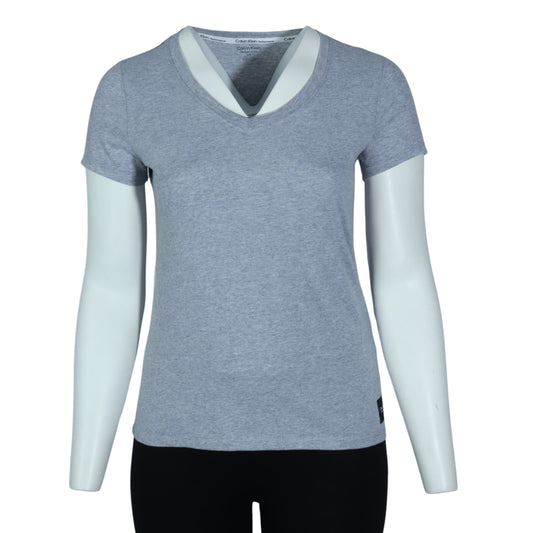 CALVIN KLEIN Womens Tops L / Grey CALVIN KLEIN - Short Sleeve T-Shirt