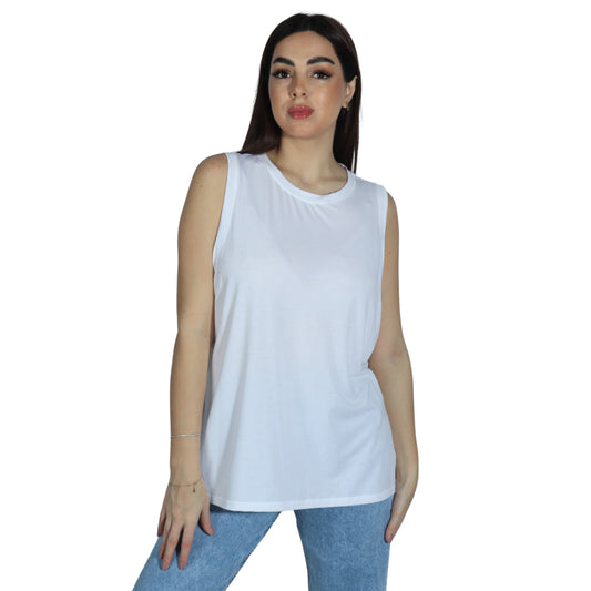 CALVIN KLEIN Womens Tops M / White CALVIN KLEIN - Tank Top Pull Over