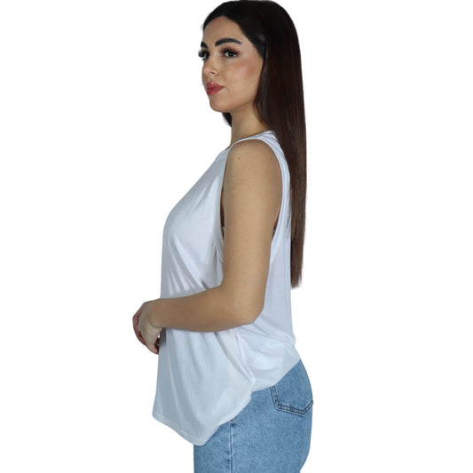 CALVIN KLEIN Womens Tops M / White CALVIN KLEIN - Tank Top Pull Over