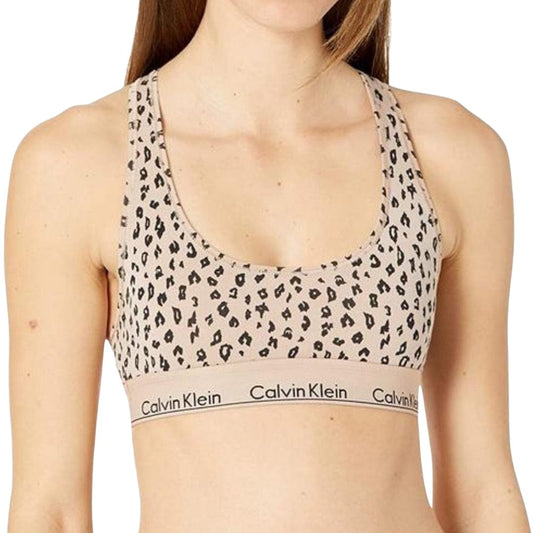 CALVIN KLEIN Womens Underwear XS / Beige CALVIN KLEIN - Modern Cotton Unlined Racerback Bralette