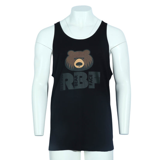 CANVAS Mens Tops XXL / Black CANVAS - Bear Printed Front Tank Top