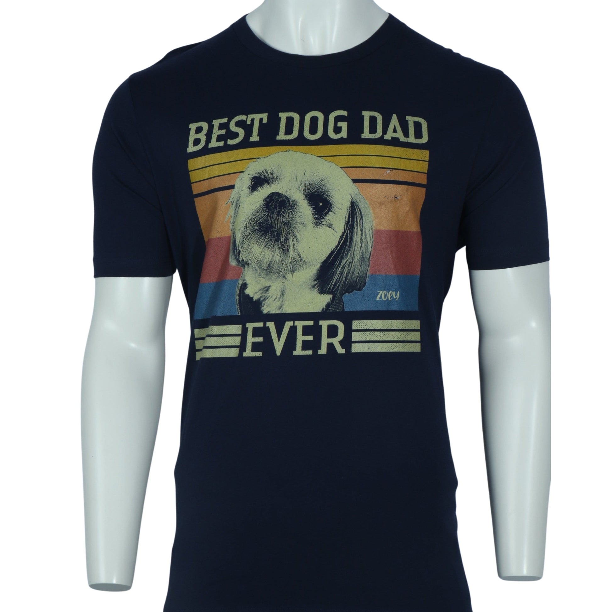 CANVAS Mens Tops XL / Navy CANVAS - Best Dog Dad Ever Printed T-Shirt