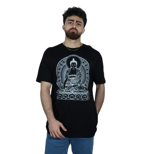 CANVAS Mens Tops XL / Black CANVAS - Buddha Front Graphic T-Shirt