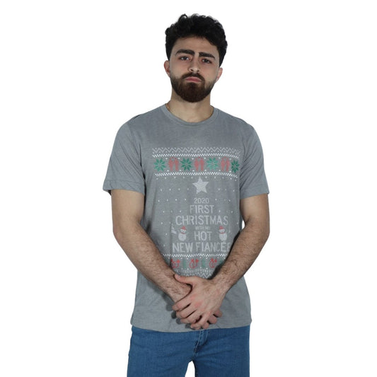 CANVAS Mens Tops L / Grey CANVAS - Christmas Front Printed T-Shirt