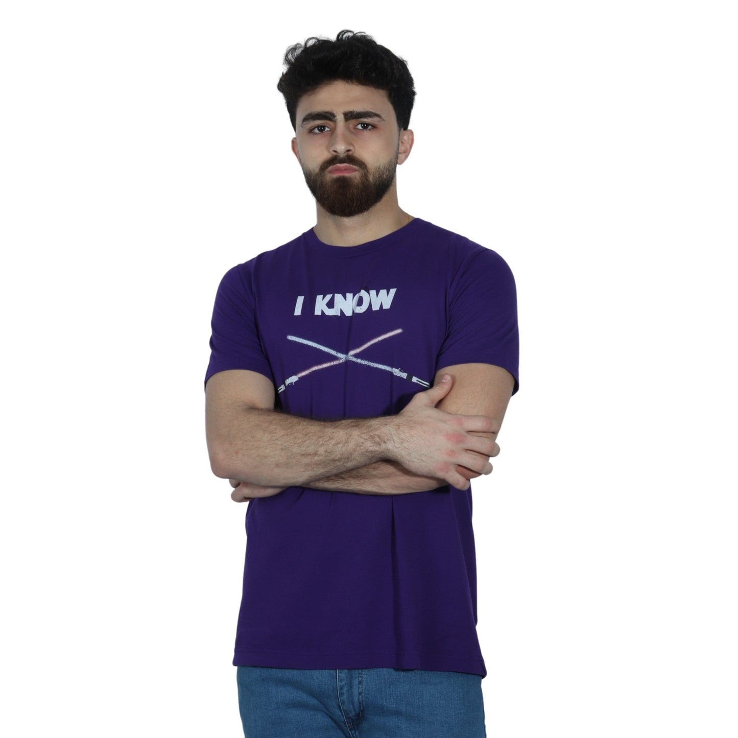 CANVAS Mens Tops L / Purple CANVAS - I Know Printed T-shirt