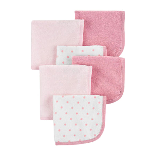 CARTER'S Baby Accessories 25 X 25 CM / Multi-Color CARTER'S - BABY - 6pk. Dot & Solid Washcloths