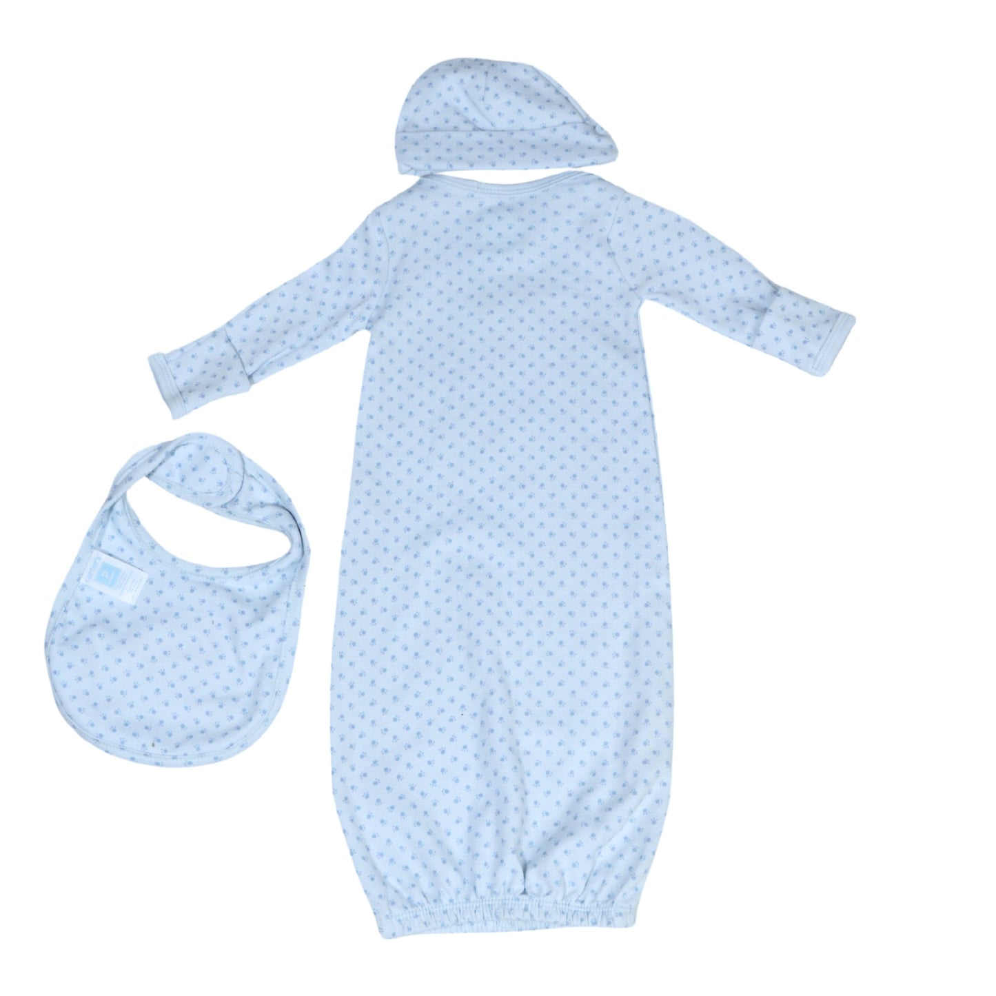 CARTER'S Baby Boy New Born / Blue CARTER'S  - 3 Piece pawprint baby boy set