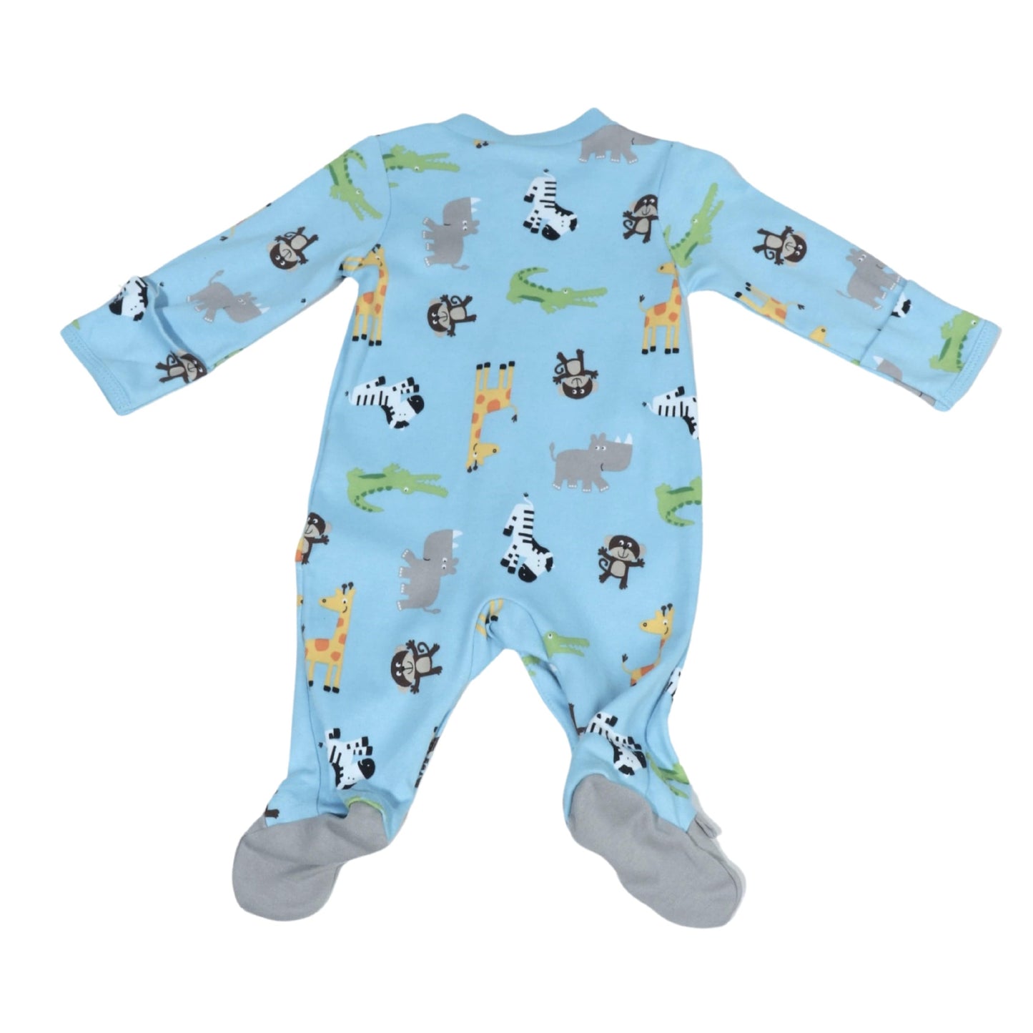 CARTER'S Baby Boy New Born / Blue CARTER'S - Animal print Button up overalls