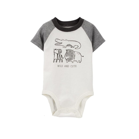 CARTER'S Baby Boy New Born / White CARTER'S - Baby - Animals Bodysuit