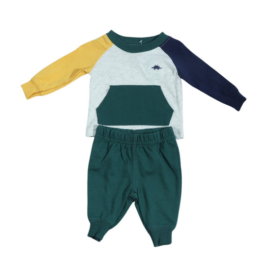 CARTER'S Baby Boy New Born / Multi-Color CARTER'S - Baby - Colorblocked Top With Sweatpants Set