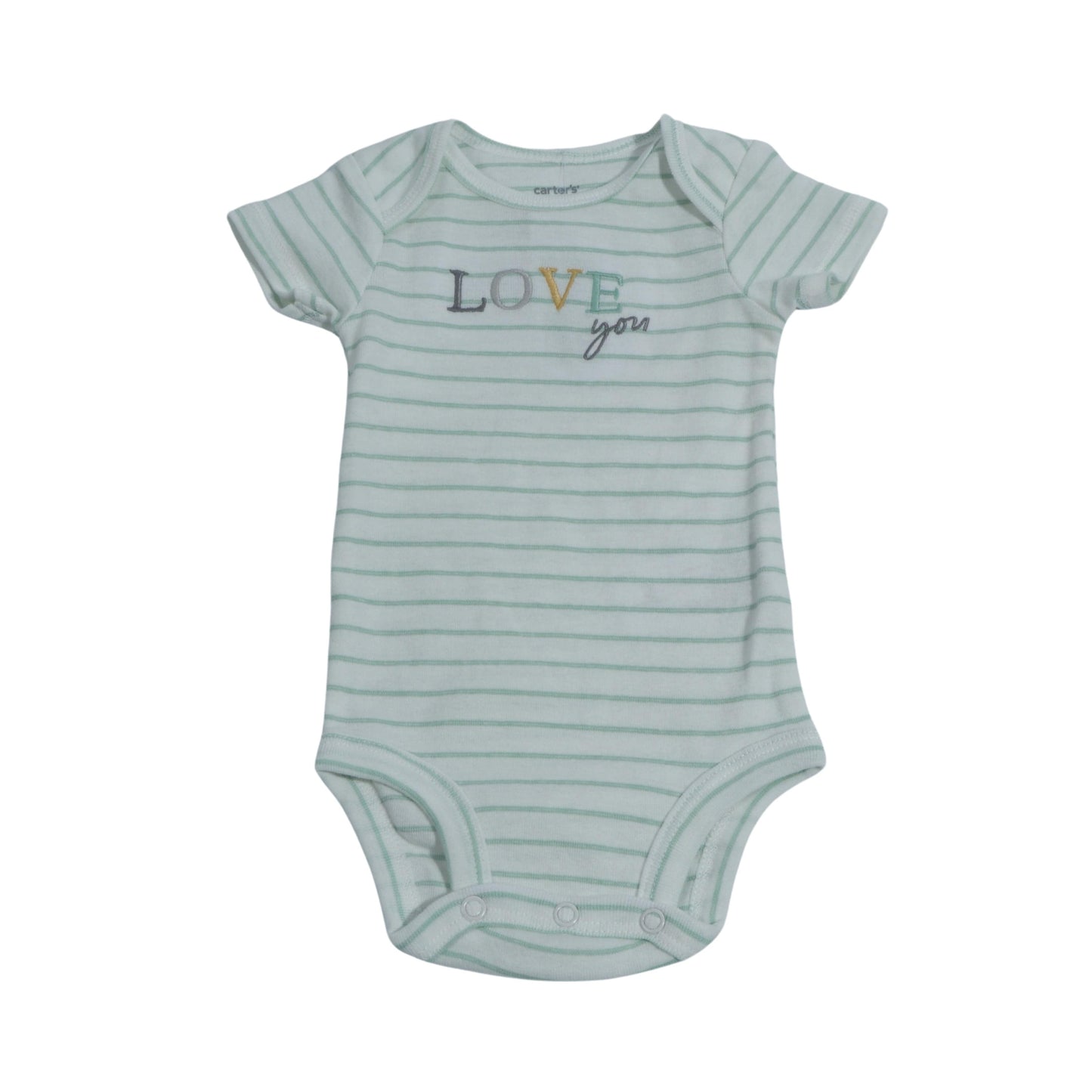 CARTER'S Baby Boy 3 Month / Multi-Color CARTER'S - Baby - Front Love You Embroidery Bodysuit