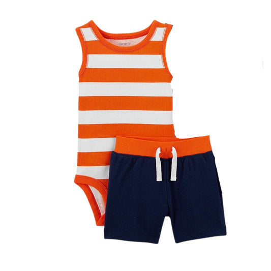 CARTER'S Baby Boy 6 Month / Multi-Color CARTER'S - Baby -  Nautical Romper, Bodysuit & Shorts Set