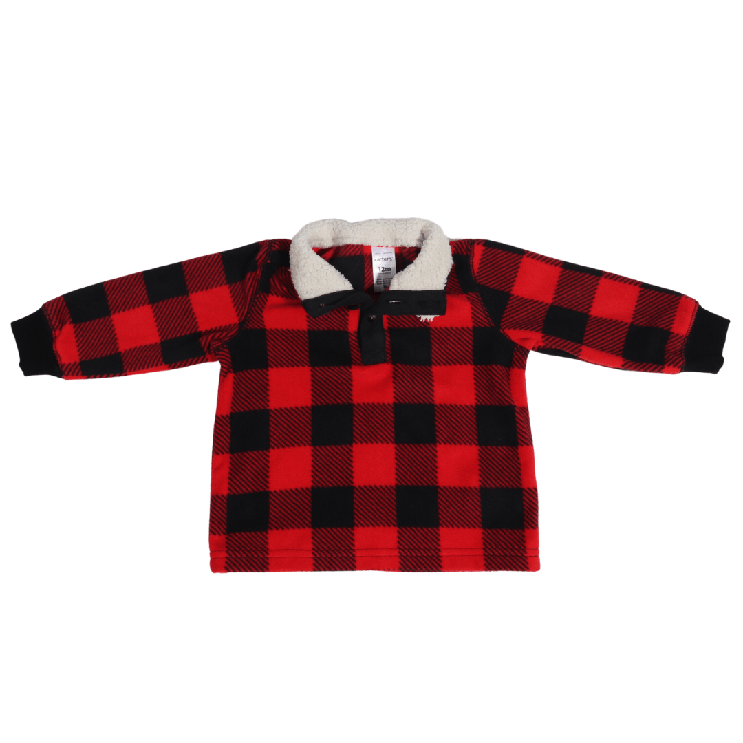 CARTER'S Baby Boy CARTER'S - Baby - Plaid Faux Fur Neckline