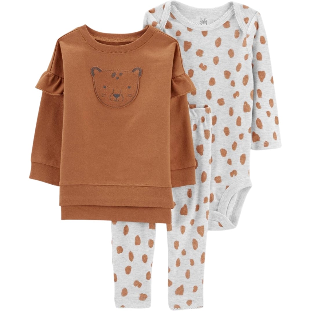 CARTER'S Baby Girl CARTER'S - Animal Print Top & Bottom Set