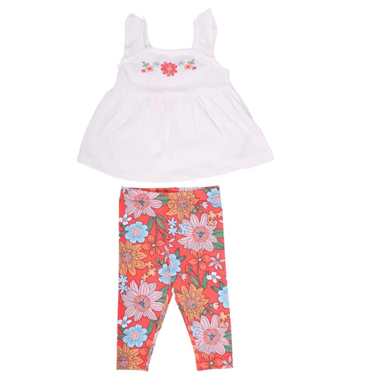 Baby Girl Carter's 3-Piece Fox Sweatshirt, Bodysuit, & Floral Leggings