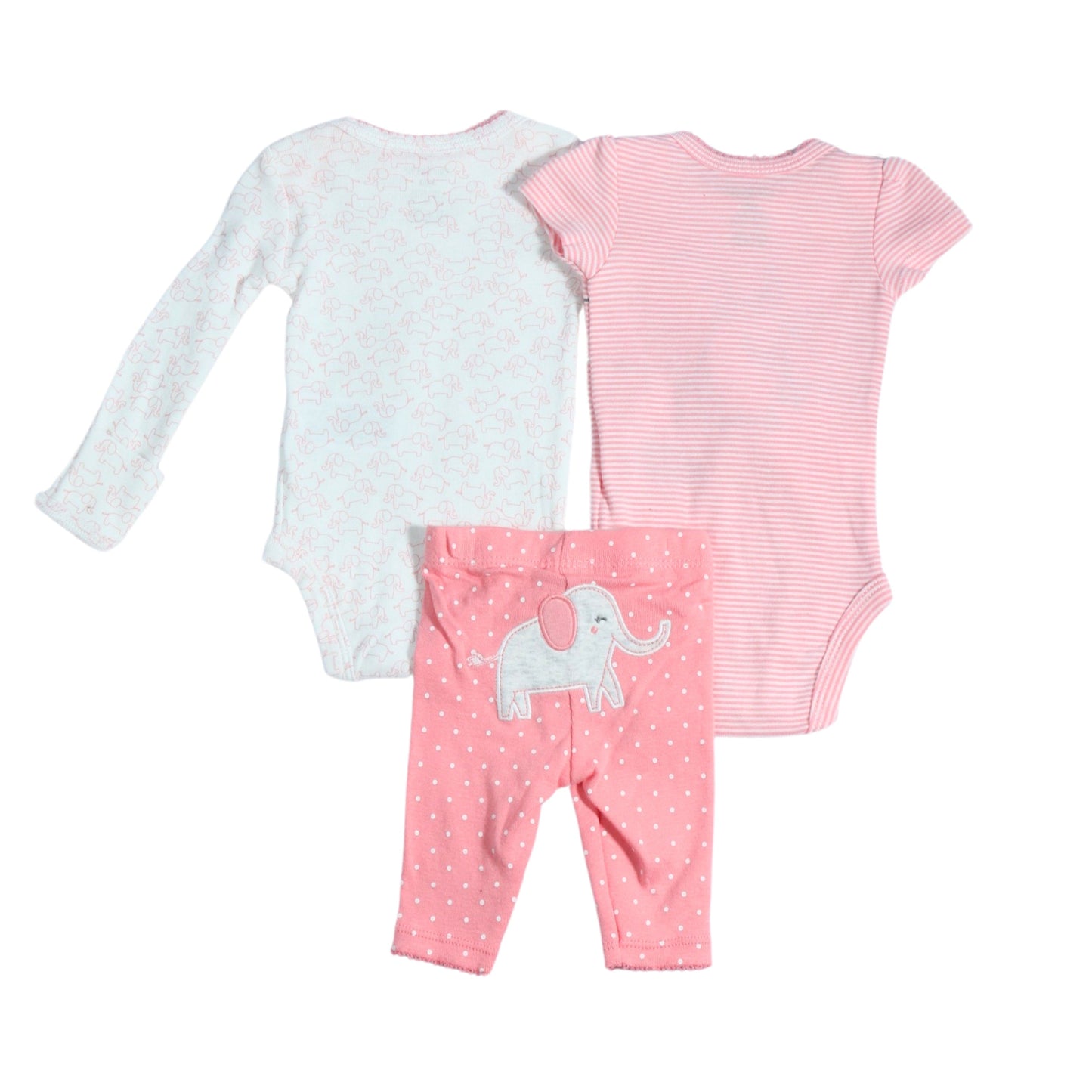 CARTER'S Baby Girl New Born / Multi-Color CARTER'S - Baby - 3pc Animal Onesies Pants Matching Set