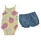 CARTER'S Baby Girl 9 Month / Multi-Color CARTER'S - BABY - Bodysuit & Short Set