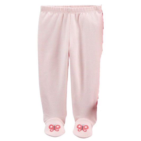 CARTER'S Baby Girl New Born / Pink CARTER'S - BABY -  Cotton Footed Pants