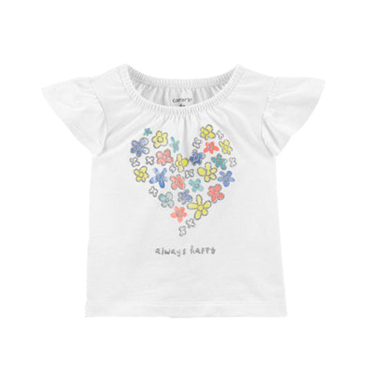 CARTER'S Baby Girl 18 Months / White CARTER'S - Baby -  Floral T-shirt