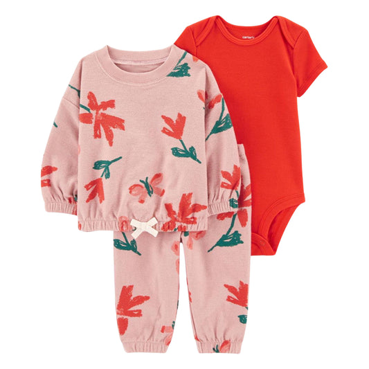 CARTER'S Baby Girl New Born / Multi-Color CARTER'S - Baby Girls 3-Piece Floral Cardigan sets