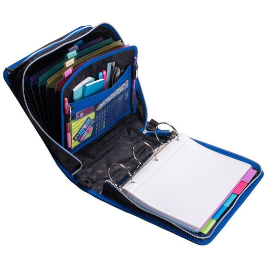 CASE.IT Stationery CASE.IT - Round Ring Zipper Binder with File Folder