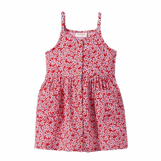 CAT & JACK Baby Girl 2 Years / Multi-Color CAT & JACK - BABY - Floral Button-Front Tank Top Dress
