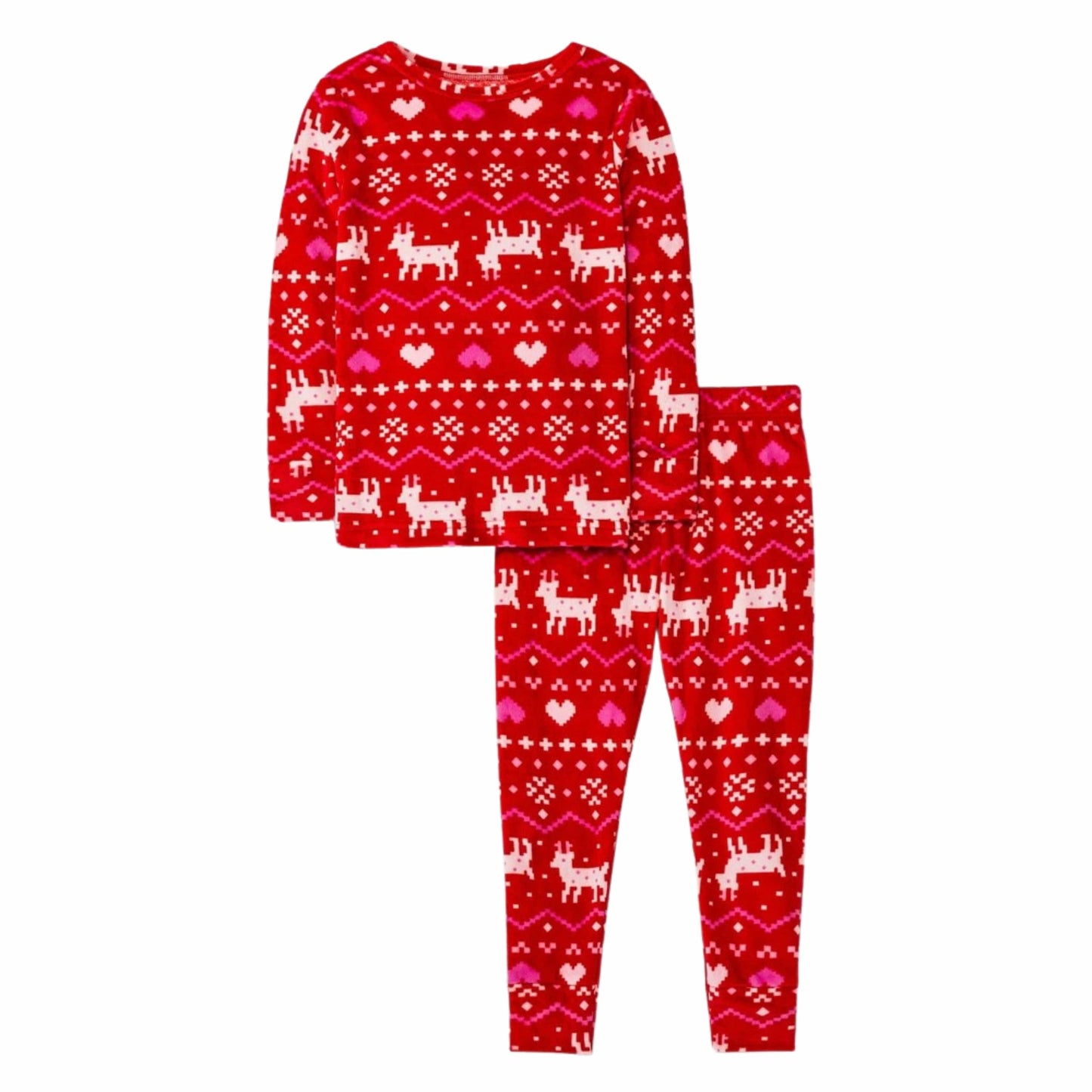 CAT & JACK Baby Girl 2 Years / Red CAT & JACK - Baby - Nordic Print Deer Long Sleeve Holiday Pajamas