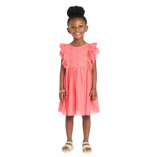 CAT & JACK Baby Girl 2 Years / Coral CAT & JACK - BABY - ' Polka Dots Tulle Dress