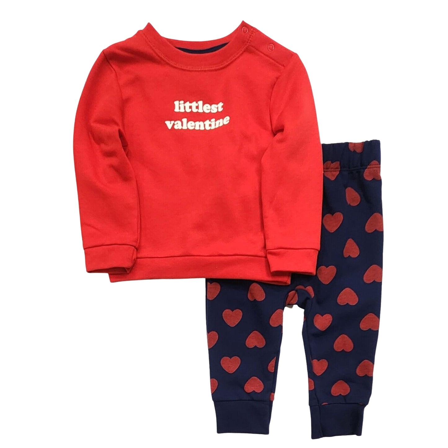 CAT & JACK Baby Girl 1 Year / Multi-Color CAT & JACK - Littlest Valentine Outfit Sweatshirt & Pants