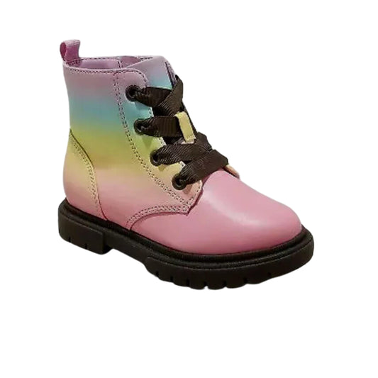 CAT & JACK Baby Shoes 20 / Multi-Color CAT & JACK - BABY - Amaya Rainbow Zipper Lace-Up Combat Boots