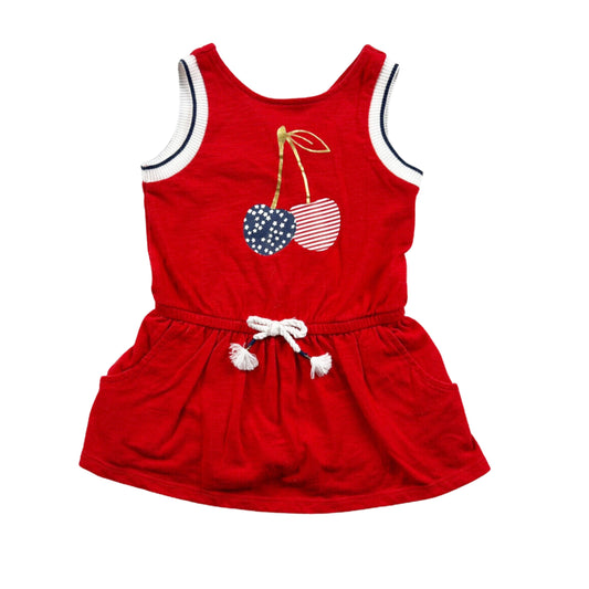 CAT & JACK Girls Dress 5 Years / Red CAT & JACK -  Patriotic Sleeveless Dress